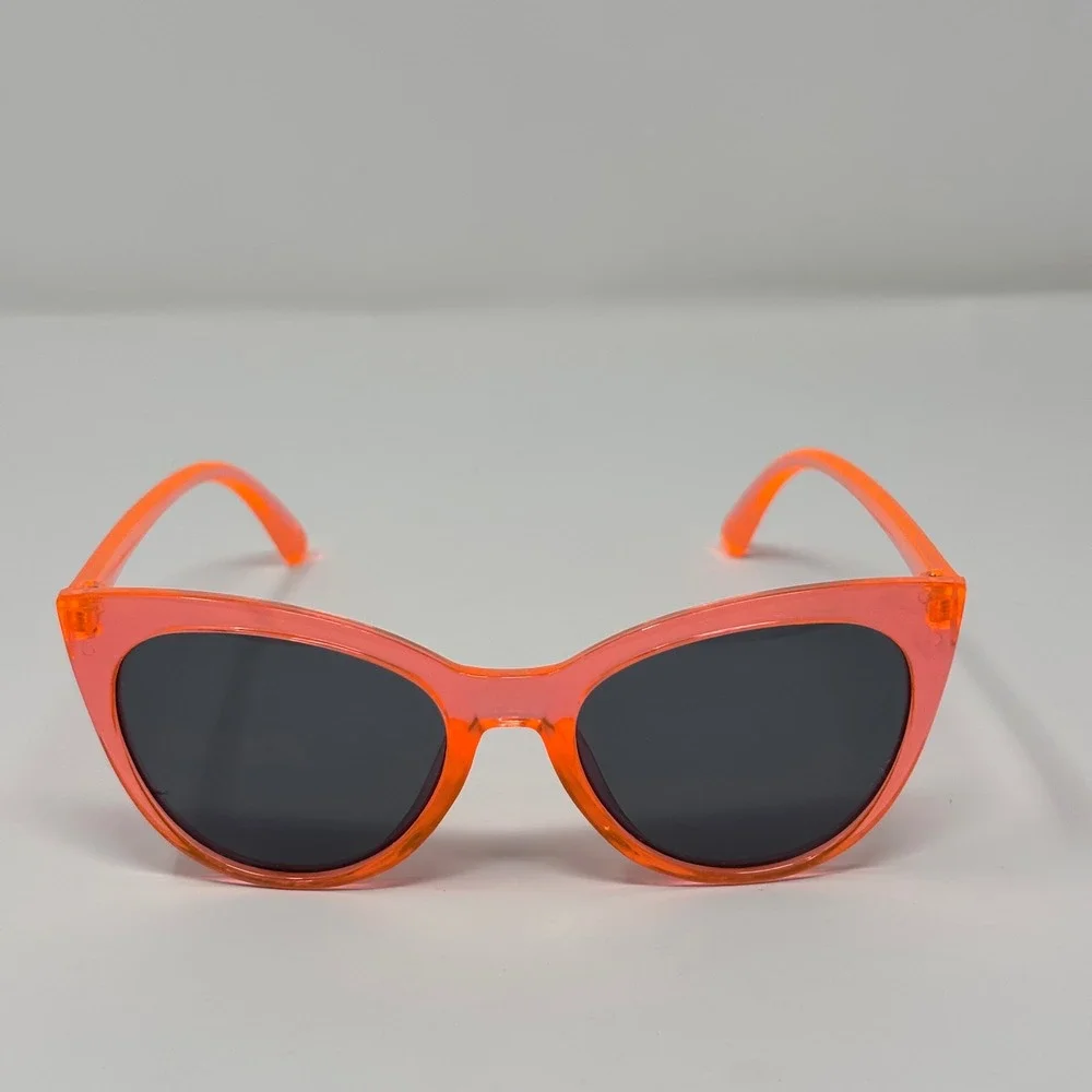 Cat Eye‎ Sunglasses Girls One Size Orange Neon Retro Summer Beach